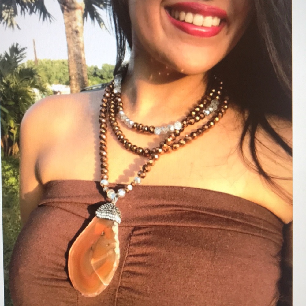 Crystal and Agate Necklace
